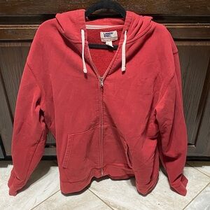 Lands' End Vibrant Red Full-Zip Hoodie - Men’s XL(46-48)